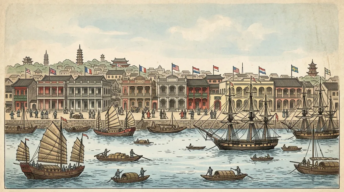 The Canton waterfront and the foreign factories