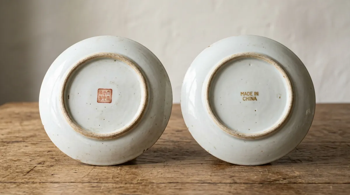 Symbol and hall marks on Chinese porcelain bases