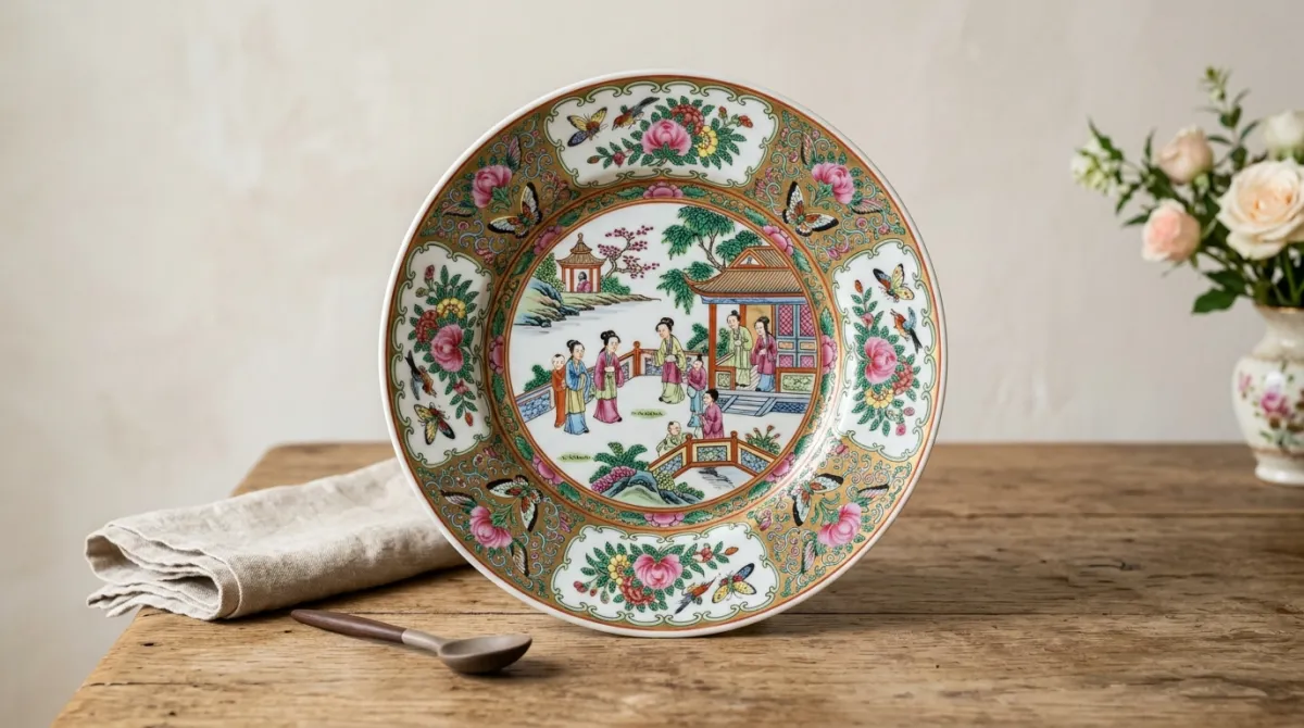 A new custom food-safe Rose Medallion plate