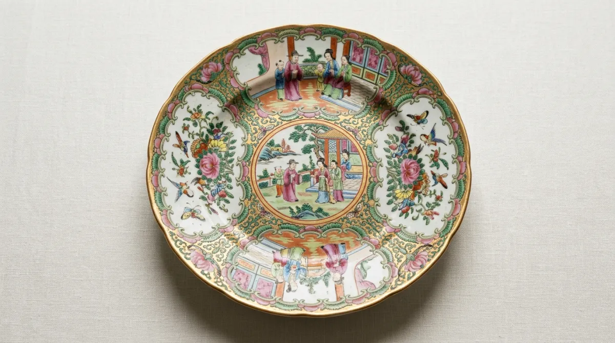 A fine antique Rose Medallion plate appraised for value